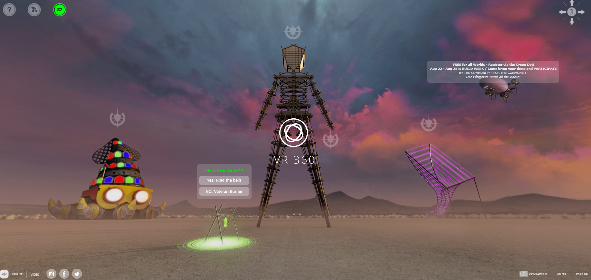 Burning Man 2021 홈페이지 화면